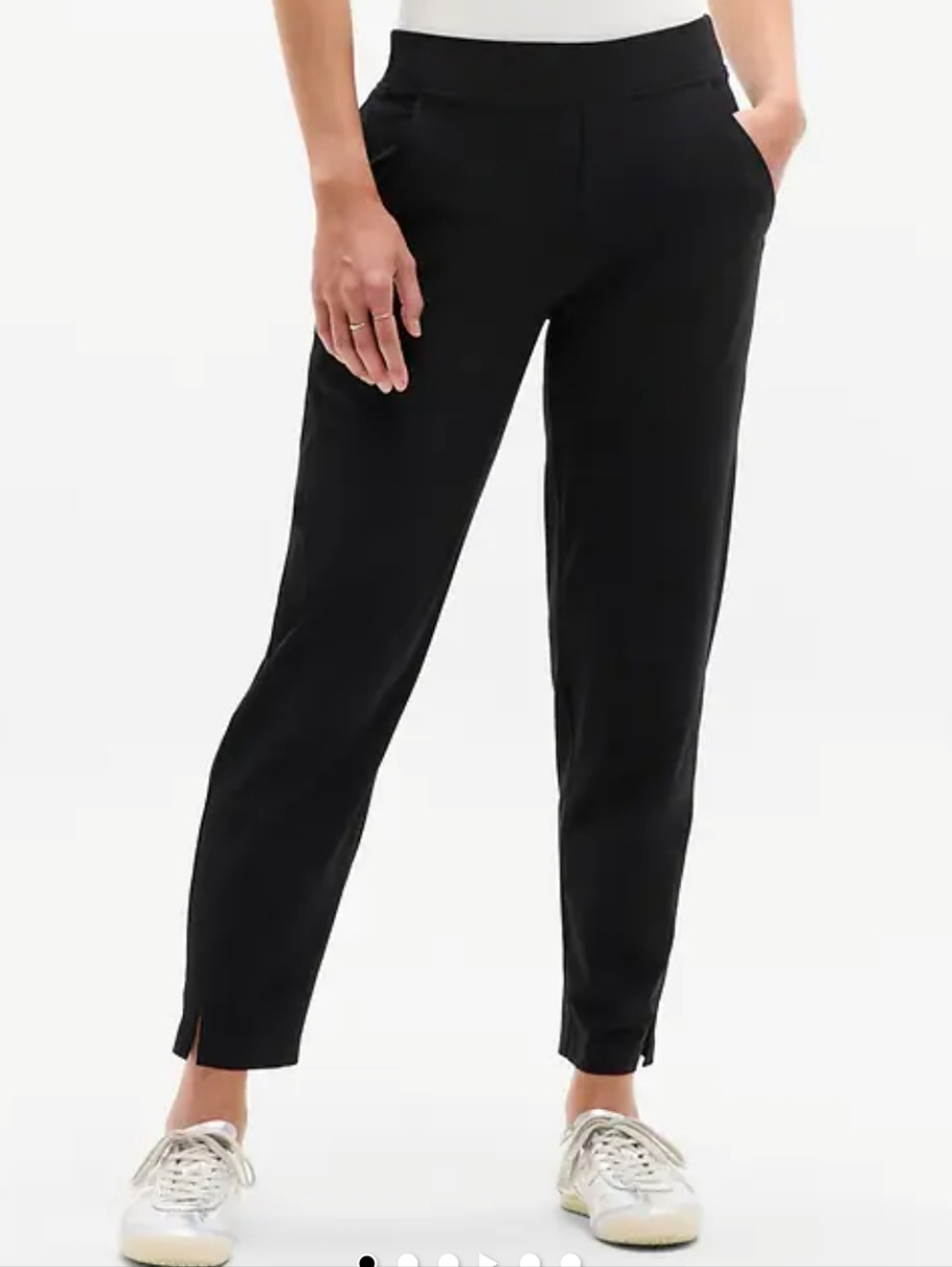 Athleta Black Ankle Pants - Cropped Tapered Fit
